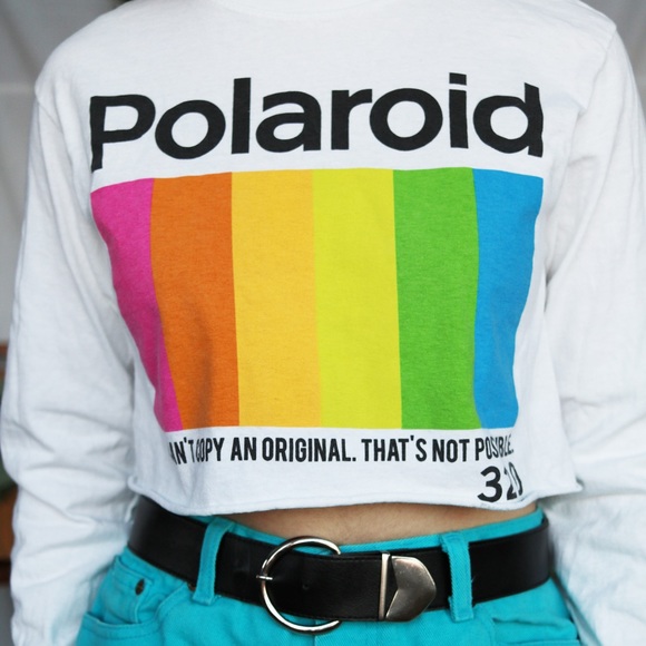 forever 21 polaroid crop top